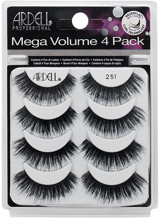 Set Künstliche Wimpern 8 St. - Ardell Mega Volume 4 Pack 251 Lashes — Bild N1