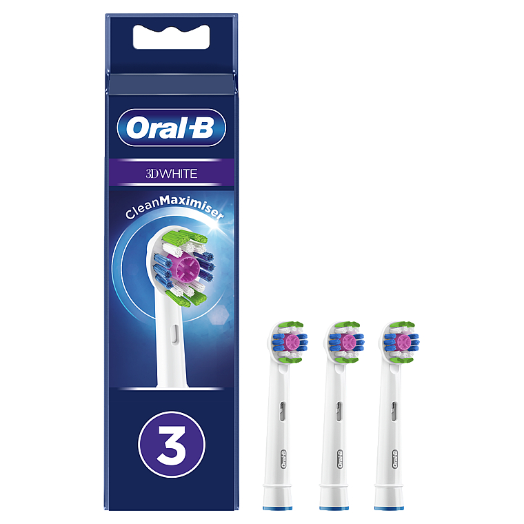 Ersatzkopf für Kinderzahnbürste 3 St. - Oral-B 3D White Refill Heads — Bild N1