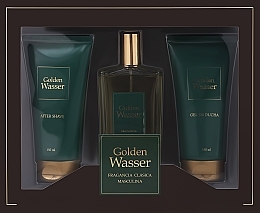 Duftset (Duschgel 150ml + Eau de Toilette 150ml + After Shave Balsam 150ml)  - Instituto Espanol Golden Wasser — Bild N1