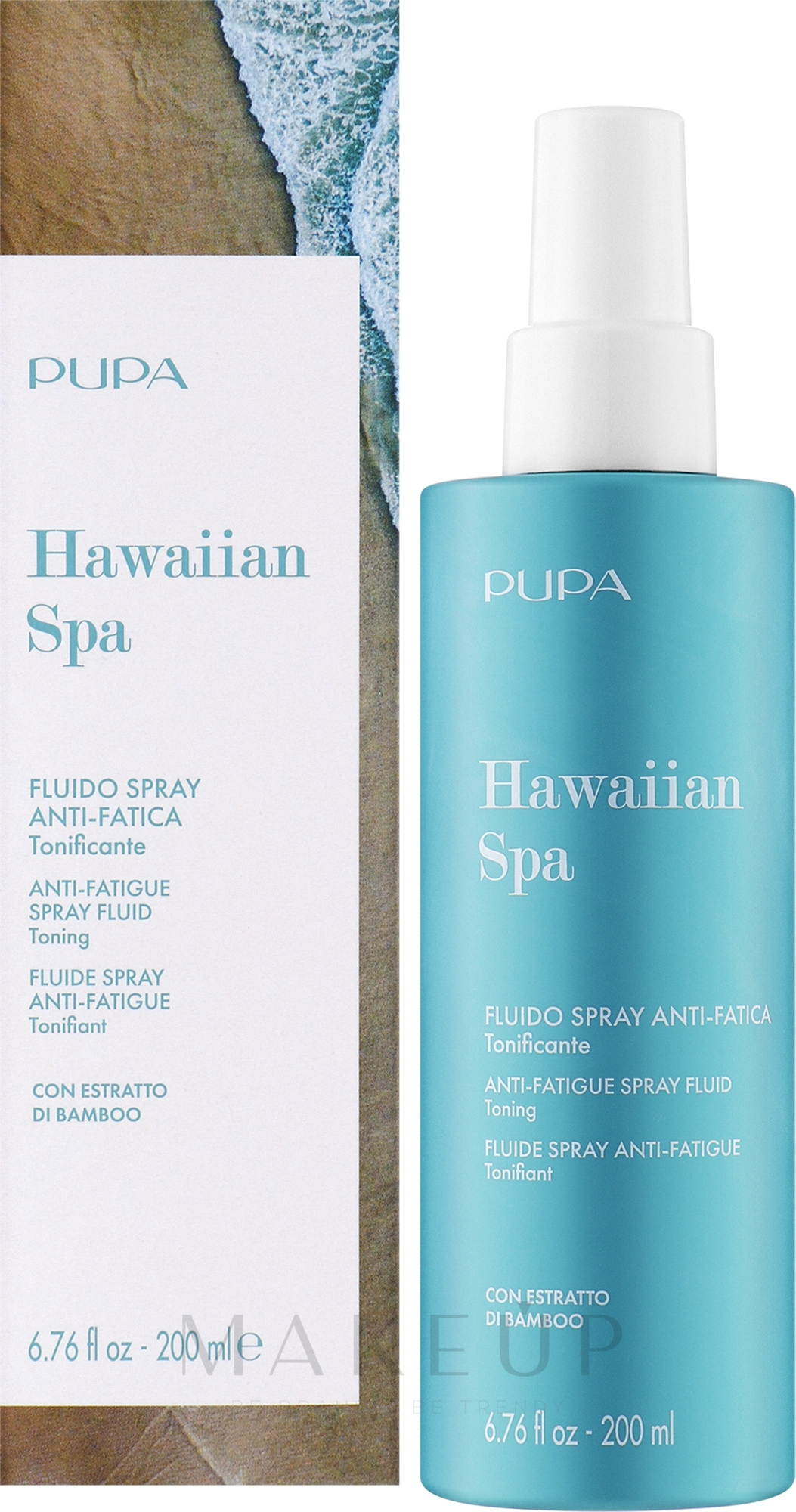 Körperfluid gegen Müdigkeit - Pupa Hawaiian Spa Anti-Fatigue Spray Fluid Toning — Bild 200 ml