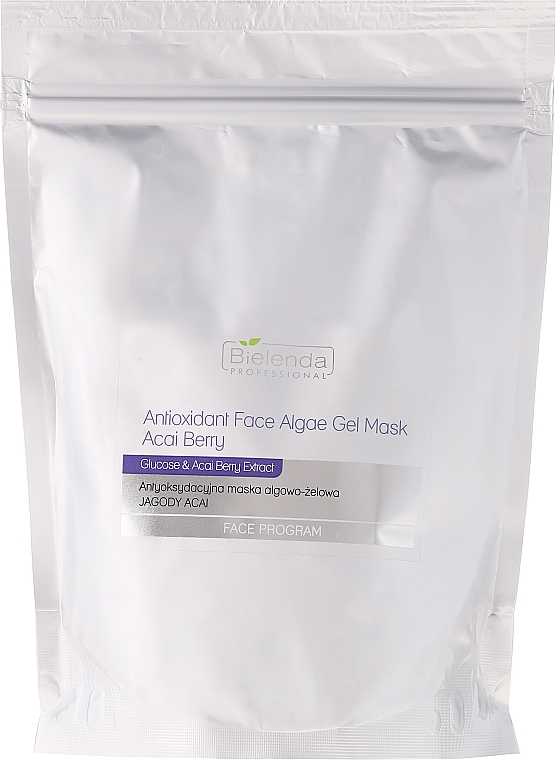 Antioxidative Gesichtsmaske mit Acai - Bielenda Professional Antioxidant Face Algae Gel Mask Acai Berry (Nachfüller) — Bild N1