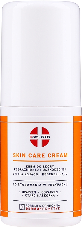 Regenerierende und beruhigende Köpercreme für gereizte Haut mit kolloidalem Silber, Silikon und Zink - Beta-Skin Skin Care Cream — Bild N1