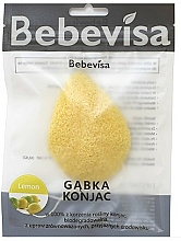 Konjac-Schwamm für das Gesicht mit Zitrone, in Tropfenform - Bebevisa Konjac Sponge — Bild N1