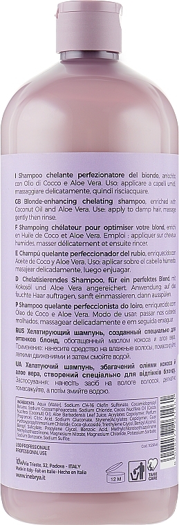 Schützendes Shampoo für ein perfektes Blond mit Kokosöl und Aloe Vera - Inebrya Blondesse Blonde Miracle Shampoo — Bild N4