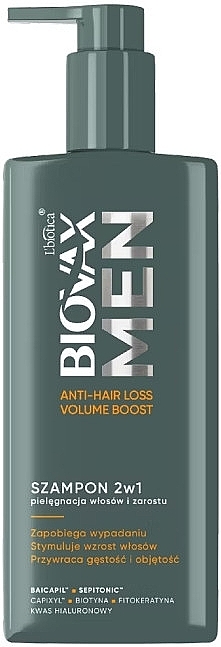 Shampoo gegen Haarausfall und für Haar- und Bartvolumen - Biovax L`biotica Men Anti Hair-Loss Volume Boost — Bild N1