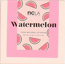 Natürlicher pflegender Lippenbalsam Wassermelone mit Kokosöl, Shea-, Kakao- und Avocadobutter - NCLA Beauty Balm Babe Watermelon Lip Balm — Bild N4
