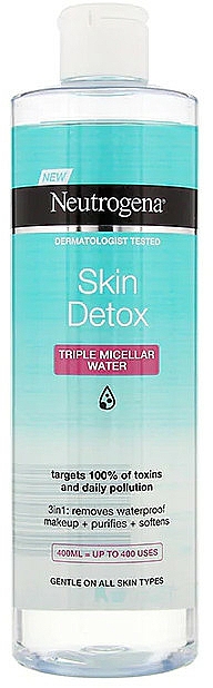 Reinigendes und beruhigendes Mizellenwasser zum Abschminken - Neutrogena Skin Detox Triple Micellar Water — Bild N1