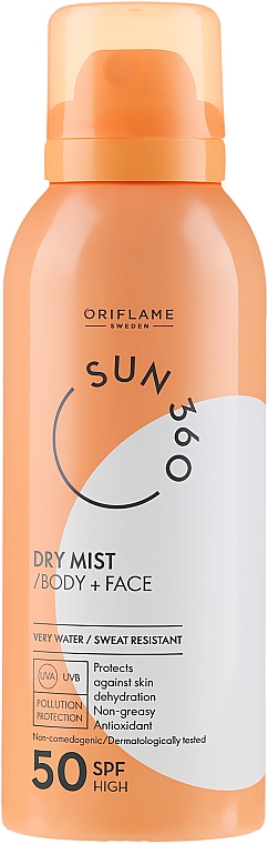Sonnenschutzspray für Gesicht und Körper SPF 50 - Oriflame Sun 360 Dry Mist SPF 50 — Bild N1