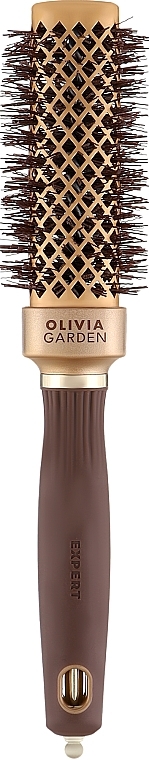 Rundbürste 30 mm - Olivia Garden Expert Blowout Straight Wavy Bristles Gold & Brown  — Bild N1