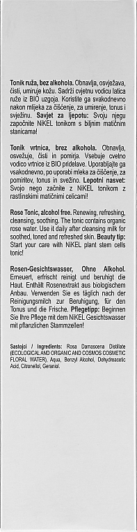 Gesichtswasser mit Bio Rose für normale und trockene Haut - Nikel Rose Tonic — Bild N3