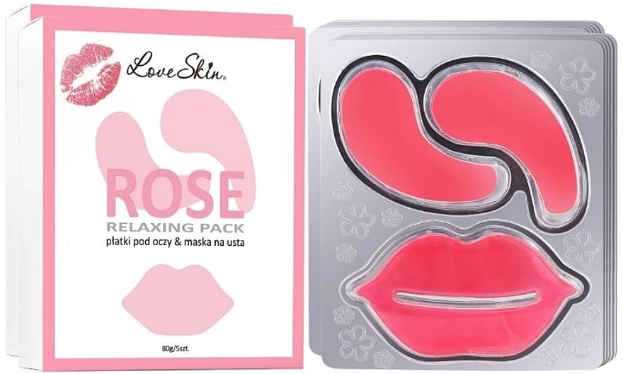 Hydrogel-Patches für Augen und Lippen mit natürlichen Rosenextrakten - Love Skin Rose Relaxing Pack — Bild N1