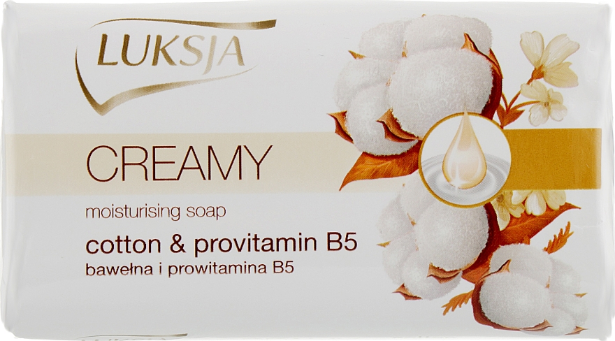 Feuchtigkeitsspendende Cremeseife mit Baumwollmilch und Provitamin B5 - Luksja Cotton Milk Provitamin B5 Soap