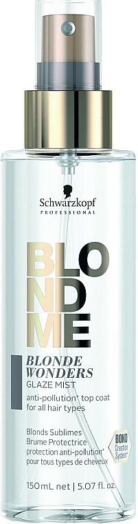 Feuchtigkeitsspendendes, hitzeschützendes Haarspray für alle blondierten Haartypen gegen Verschmutzungen - Schwarzkopf Professional Blondme Blond Wonders — Bild N1