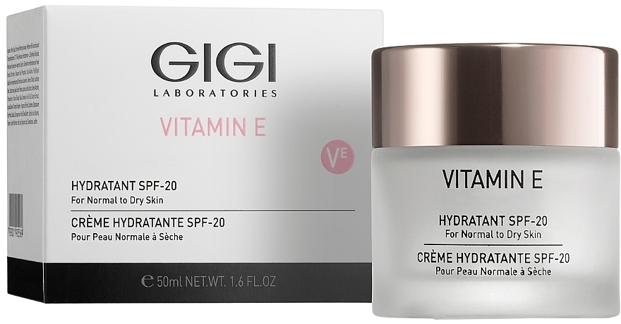 Feuchtigkeitsspendende Gesichtscreme für normale bis trockene Haut mit Vitamin E - Gigi Vitamin E Moisturizer for dry skin SPF 17 — Bild N2