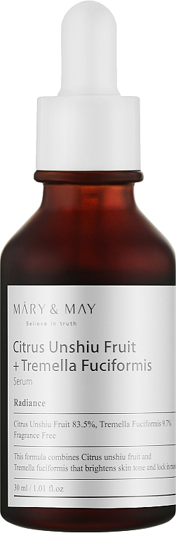 Serum mit grünem Mandarinenextrakt und Tremella-Pilzen - Mary & May Citrus Unshiu + Tremella Fuciformis Serum — Bild N1