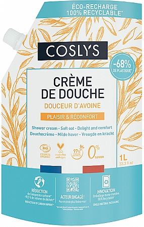Sanfte Duschcreme mit Hafer - Coslys Soft Oat Shower Cream (Doypack)  — Bild N1
