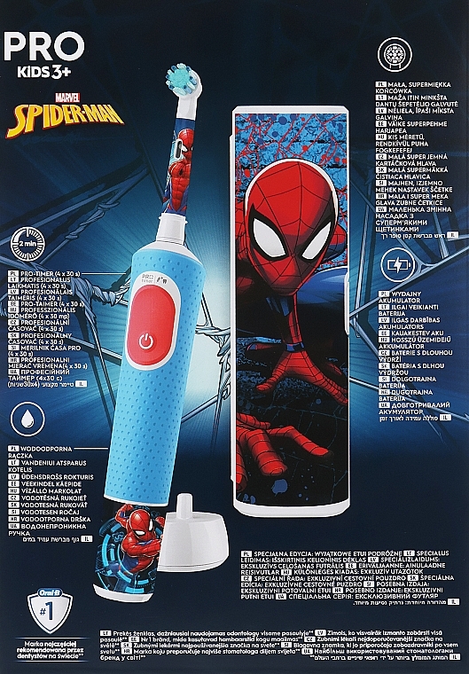 Zahnbürsten-Set - Oral-B Pro Kids Spider-Man (Elektrische Zahnbürste 1 St. + Case)  — Bild N2