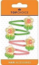 Klick-Klack Haarspange Blumen 23972 grün und rosa - Top Choice — Bild N1