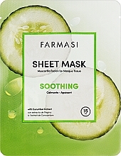 Düfte, Parfümerie und Kosmetik Beruhigende Gesichtsmaske mit Gurkenextrakt - Farmasi Soothing Sheet Face Mask