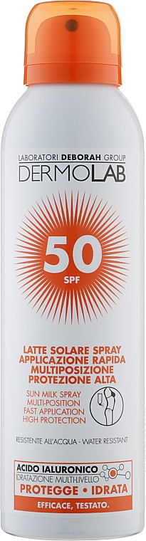 Wasserfestes Sonnenschutzmilch-Spray LSF50 - Deborah Dermolab Sun Milk Spray SPF50 — Bild N1