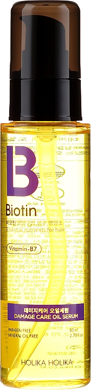 Öl-Serum mit Biotin für beschädigtes Haar - Holika Holika Biotin Damage Care Oil Serum — Foto N1