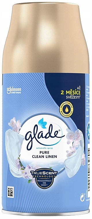 Raumspray Sandelholz und Jasmin - Glade Automatic Spray Pure Clean Linen  — Bild N1