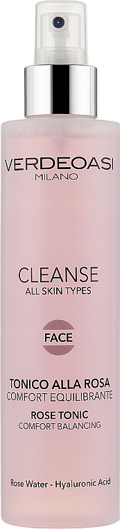 Ausgleichendes Gesichtstonikum mit Rosenwasser und Hyaluronsäure - Verdeoasi Cleanse Rose Tonic Comfort Balancing — Bild N1