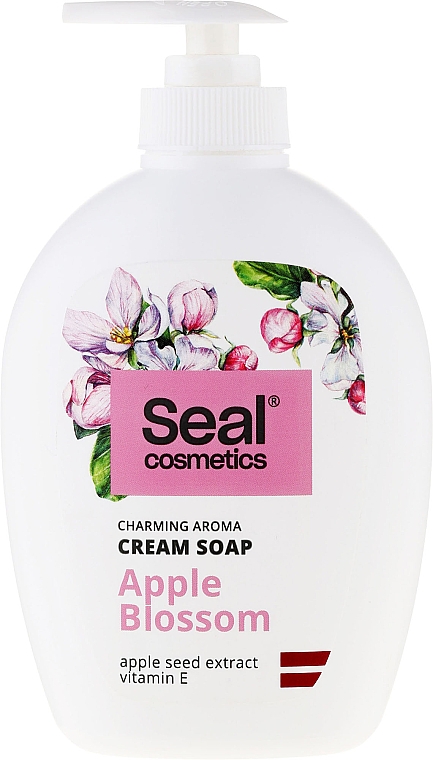 Cremeseife mit Apfelsamenextrakt und Vitamin E - Seal Cosmetics Apple Blossom Cream Soap — Bild N1