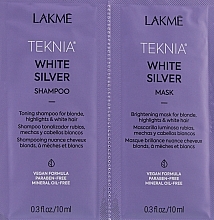 Probenset - Lakme Teknia White Silver (sh/10ml + mask/10ml) — Bild N2