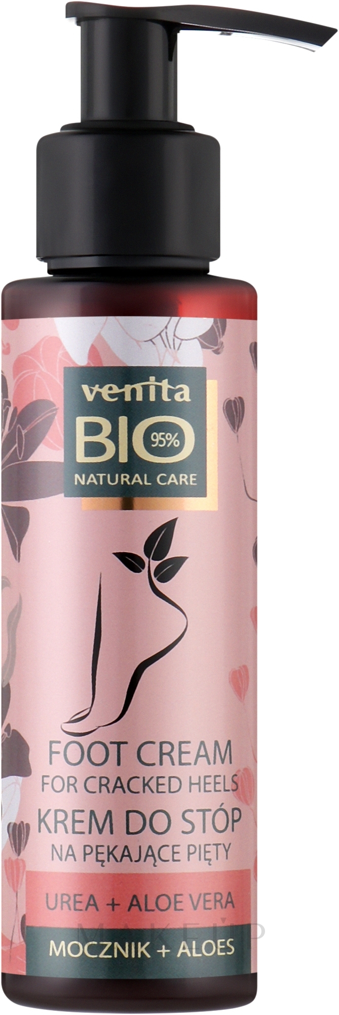 Creme gegen rissige Fersen mit Urea und Aloe Vera - Venita Bio Natural Care Foot Cream — Bild 100 g