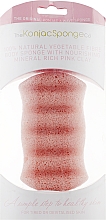 100% Natürlicher Konjac-Schwamm für den Körper mit rosa Tonerde - The Konjac Sponge Company Premium Six Wave Body Puff French Pink Clay — Bild N3