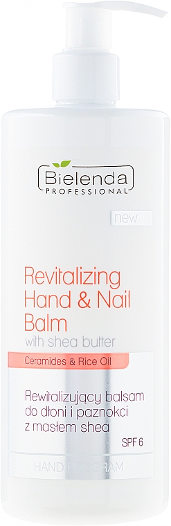 Regenerierender Hand- und Nagelbalsam SPF 6 - Bielenda Professional Hand Program Revitalizing Hand & Nail Balm SPF 6