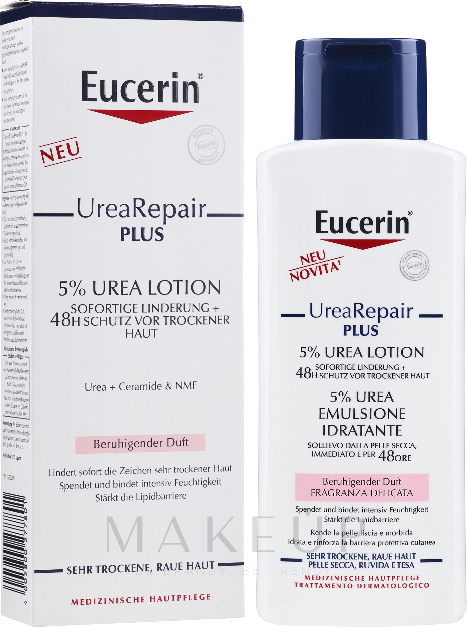 Feuchtigkeitsspendende Körperlotion für trockene Haut mit 5% Urea - Eucerin UreaRepair PLUS Lotion 5% Urea — Bild 400 ml