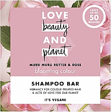 Düfte, Parfümerie und Kosmetik Festes Shampoo für coloriertes Haar mit Murumuru-Butter und Rose - Love Beauty And Planet Murumuru Nut And Rose Shampoo