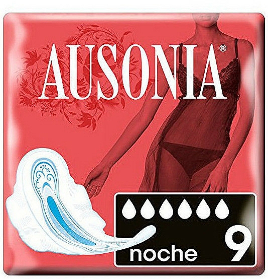 Damenbinden für die Nacht mit Flügeln 9 St. - Ausonia Night Ultra Towels — Bild N1