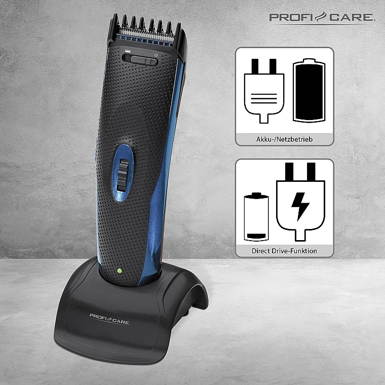 Haar- und Bartschneider PC-HSM/R 3052 NE schwarz mit blau - ProfiCare Hair & Beard Trimmer  — Bild N3