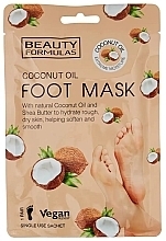 Düfte, Parfümerie und Kosmetik Fußmaske mit Kokosöl - Beauty Formulas Coconut Oil Foot Mask