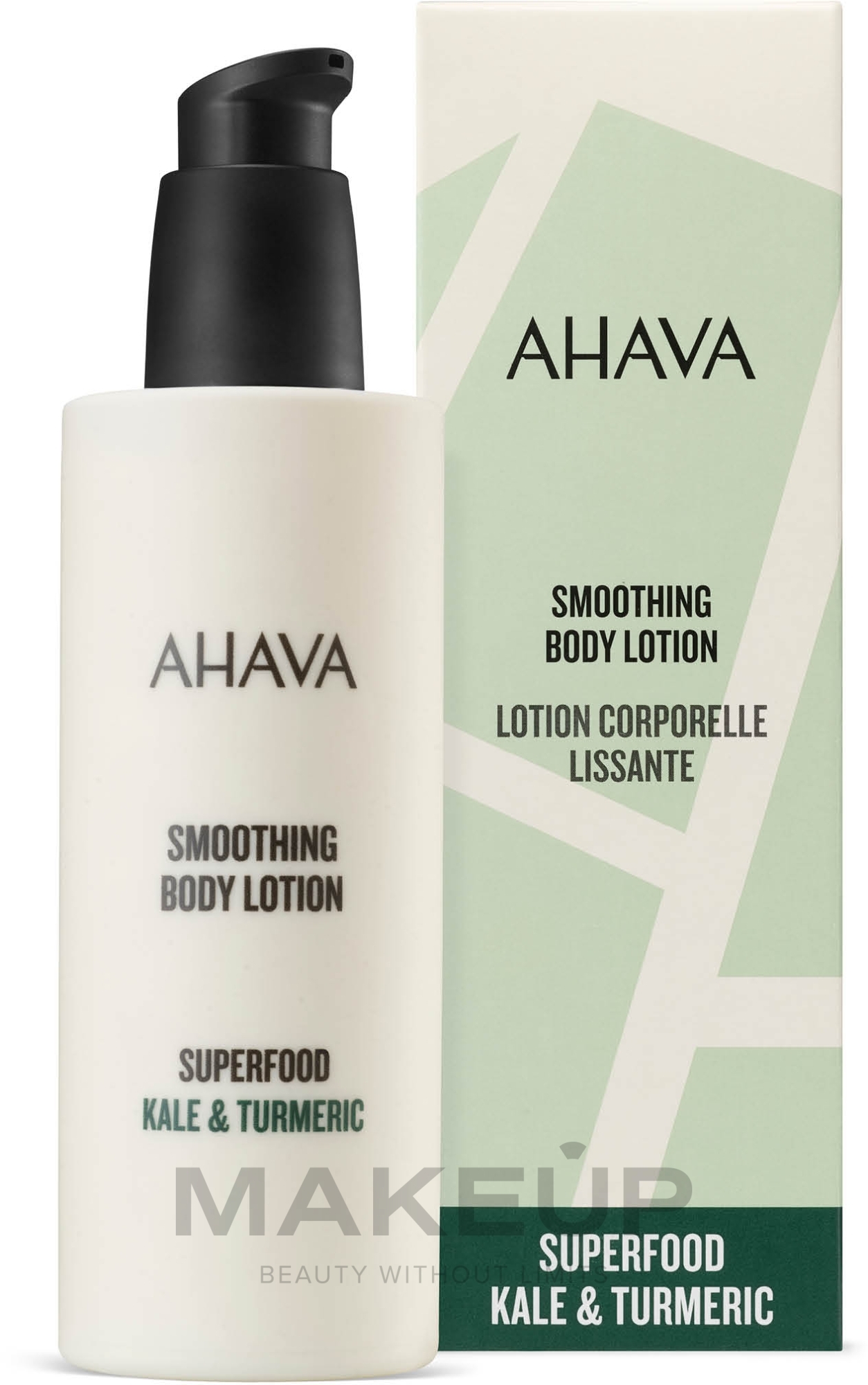 Weichmachende Körperlotion - Ahava Superfood Kale & Turmeric Smoothing Body Lotion — Bild 250 ml