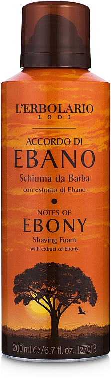 Rasierschaum mit Ebenholz - L'Erbolario Notes Of Ebony Shaving Foam — Bild N1