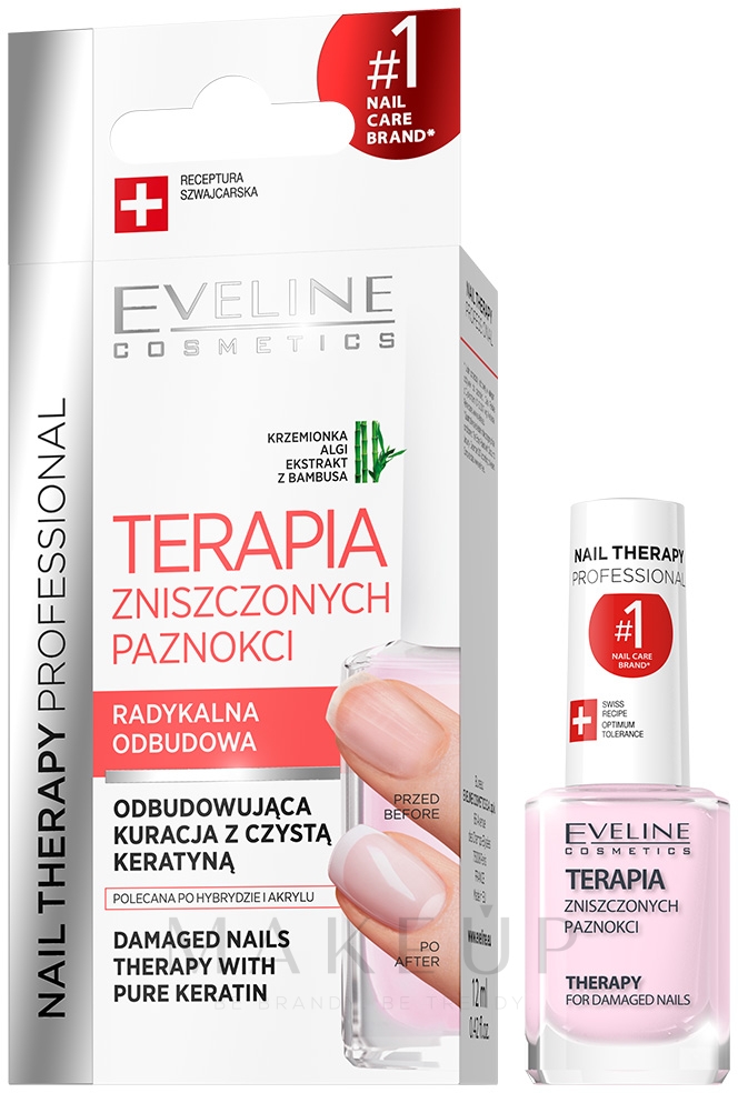 Nagelconditioner - Eveline Cosmetics Nail Therapy Professional Therapy For Damage Nails — Foto 12 ml