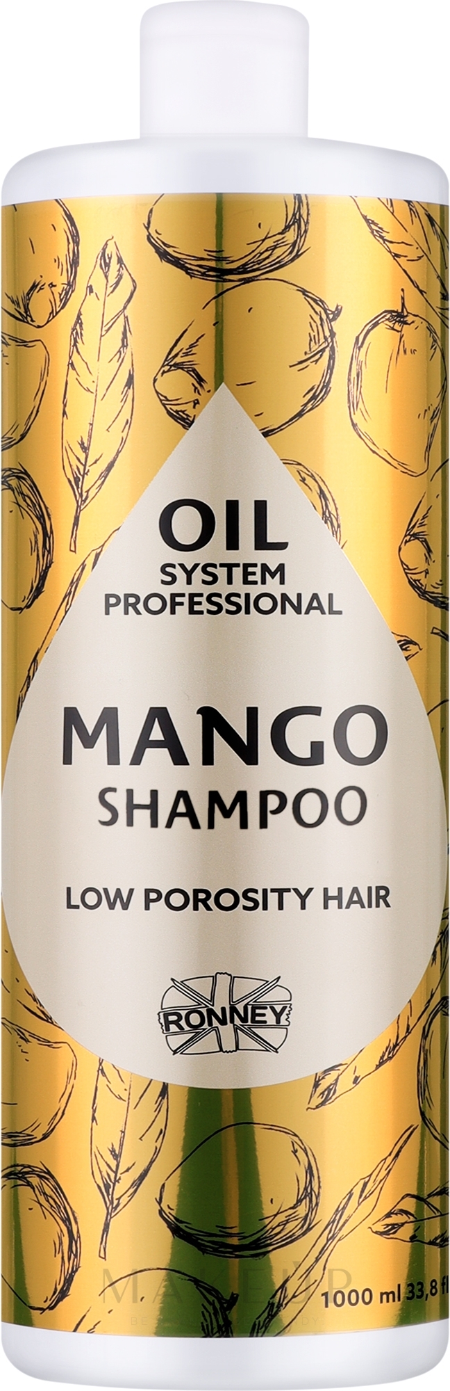 Shampoo mit Mangobutter - Ronney Professional Oil System Low Porosity Hair Mango Shampoo — Bild 1000 ml