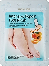 Düfte, Parfümerie und Kosmetik Intensiv regenerierende Fußmaske-Socken mit Aprikose - Skinlite Intensive Repair Foot Mask