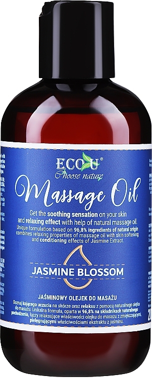 Massageöl mit Jasminextrakt - Eco U Jasmine Blossom Massage Oil — Bild N1