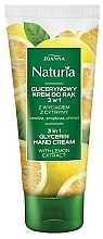 Pflegende und weichmachende Handcreme mit Glycerin und Zitronenextrakt - Joanna Naturia 3in1 Glycerin Hand Cream — Bild N1