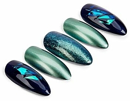 Falsche Nägel - Ardell Nail Addict Premium Artifical Nail Set Green Glitter Chrome — Bild N2