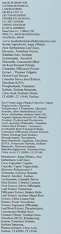 Gesichtspflegeset - London Botanical Laboraries Hyaluronic + CBD Dream Gift Set (Gesichtscreme 50ml + Augencreme 20ml + Serum 30ml) — Bild N3