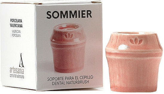 Zahnbürstenhalter aus Porzellan hellrot - NaturBrush Sommier Toothbrush Holder — Bild N1