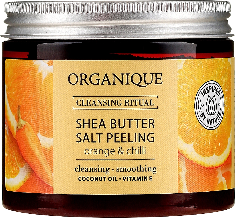 Salzpeeling für den Körper mit Sheabutter und Orangen- und Chiliduft - Organique Shea Butter Salt Peeling Orange & Chilli — Bild N1
