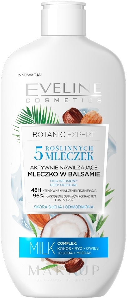 Schützende und feuchtigkeitsspendende Körperlotion - Eveline Cosmetics Botanic Expert Balsam — Bild 350 ml