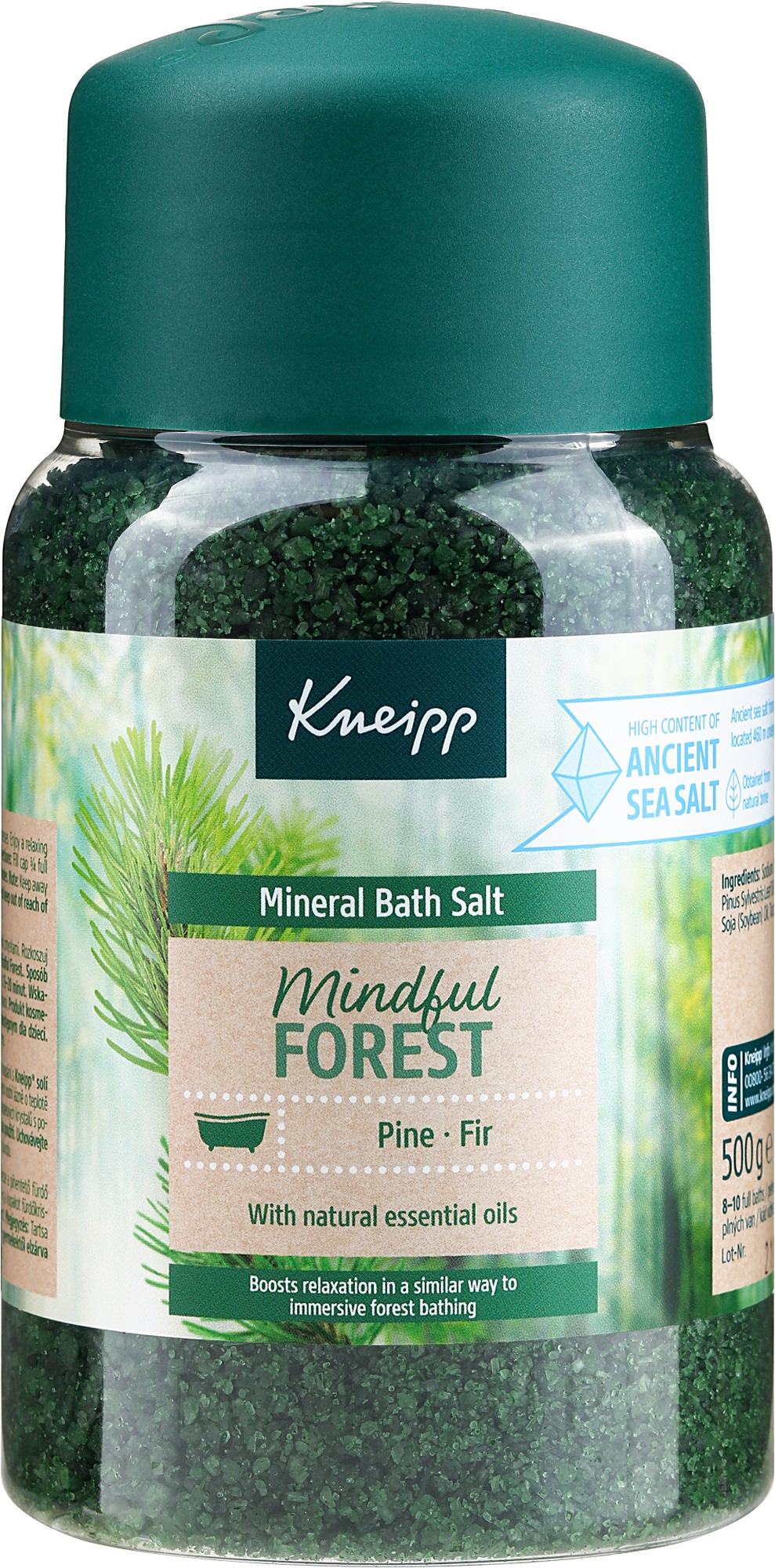 Badesalz Kiefer und Tanne - Kneipp Mineral Bath Salt Mindful Forest Pine & Fir — Bild 500 g